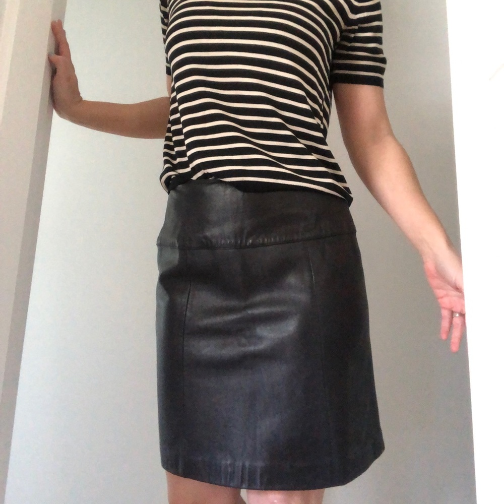Vintage leather Lord & Taylor mini skirt
